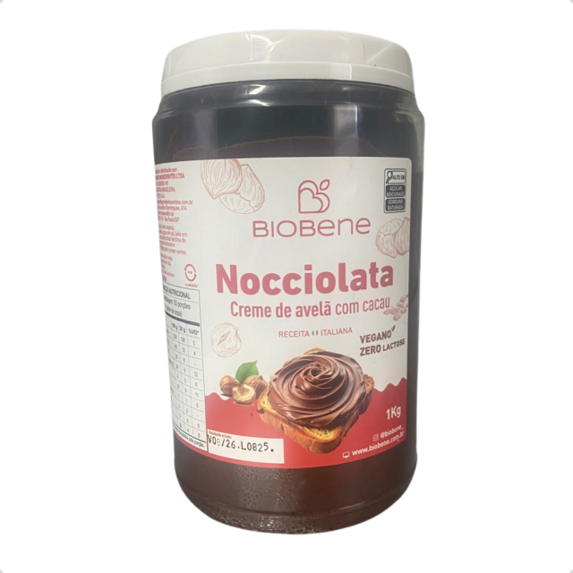 Nocciolata Creme de Avelã Com Cacau Biobene 1kg